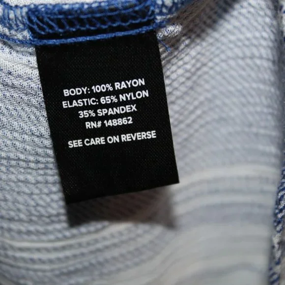 Torrid Blue Striped Gauze Smocked Cami Blue Top Women's Plus Size 1 1X H12385 - Picture 9 of 11